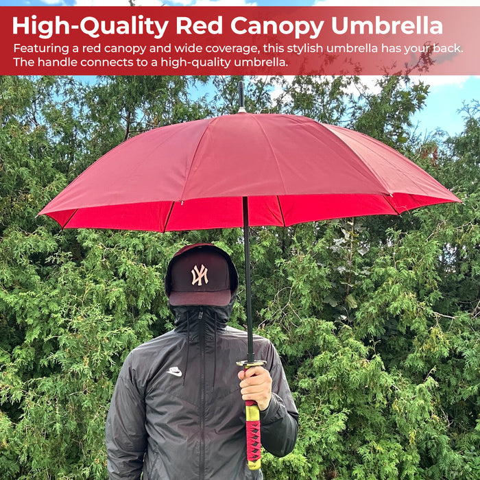 One piece Zoro Sandai Kitetsu Katana Handle Umbrella Red