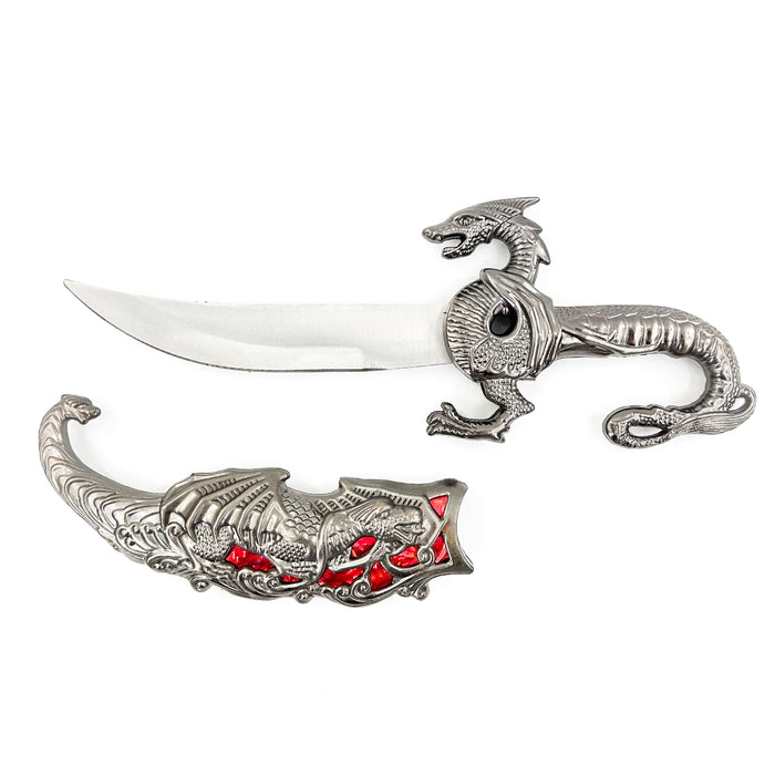 Ornate Red Dragon Decorative Fantasy Dagger Knife