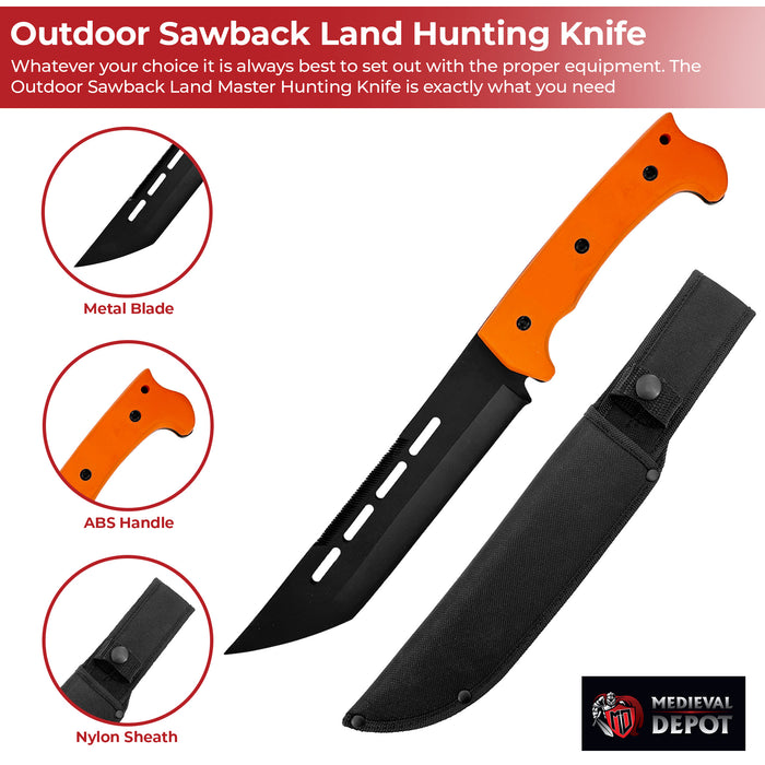 Outdoor Sawback Land Master Hunting Knife