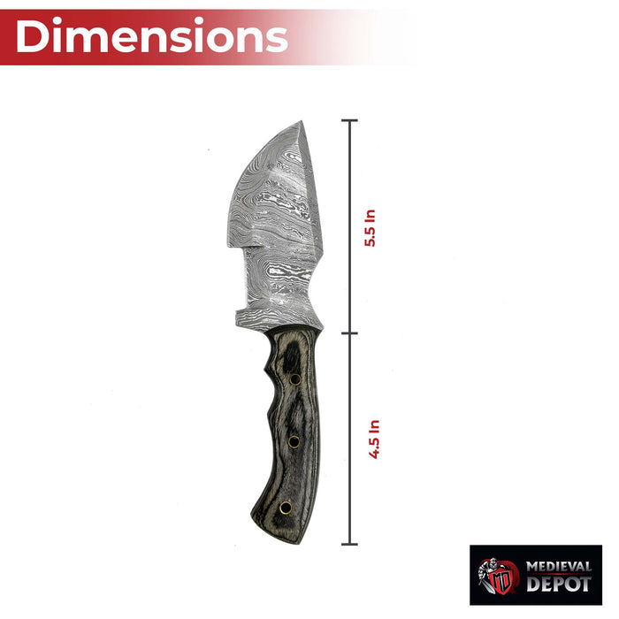 Ozark Full Tang Hand Forged Damascus Steel Tracker Knife