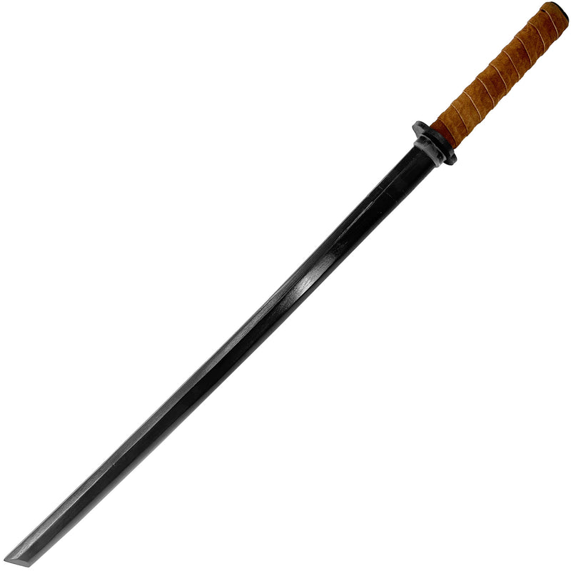 Premium Black Indian Rosewood Bokken with Genuine Leather Wrapped Handle