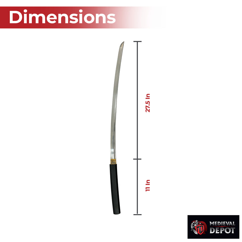 Premium Black Traditional Wooden Shirisya Katana