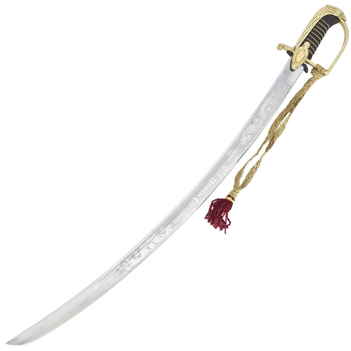 Polish Military Heritage Sabre - Engraved Ceremonial Sword with Brass Hilt