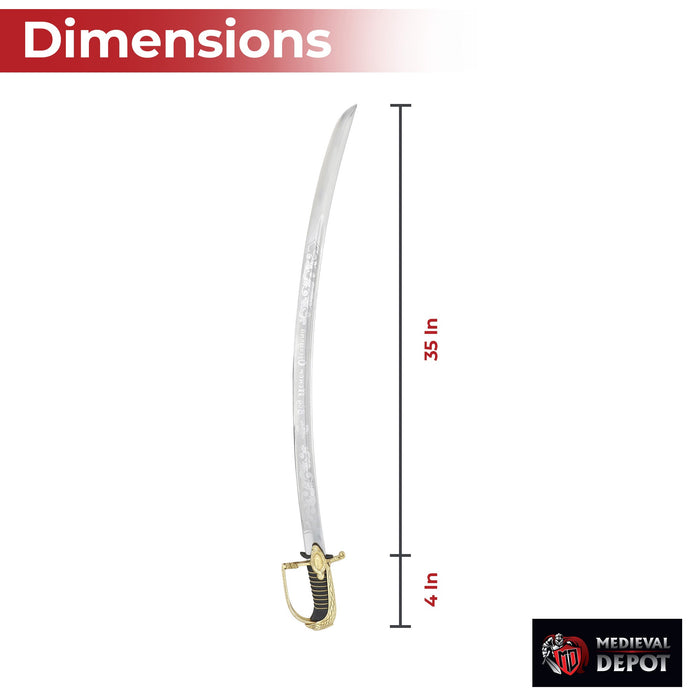 Polish Military Heritage Sabre - Engraved Ceremonial Sword with Brass Hilt