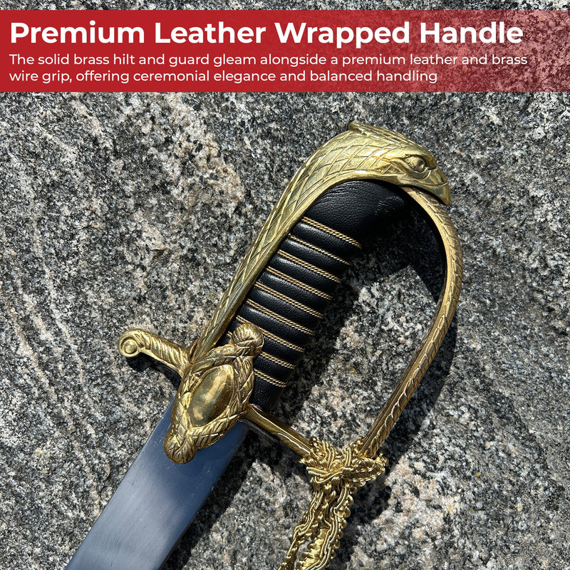 Polish Military Heritage Sabre - Engraved Ceremonial Sword with Brass Hilt