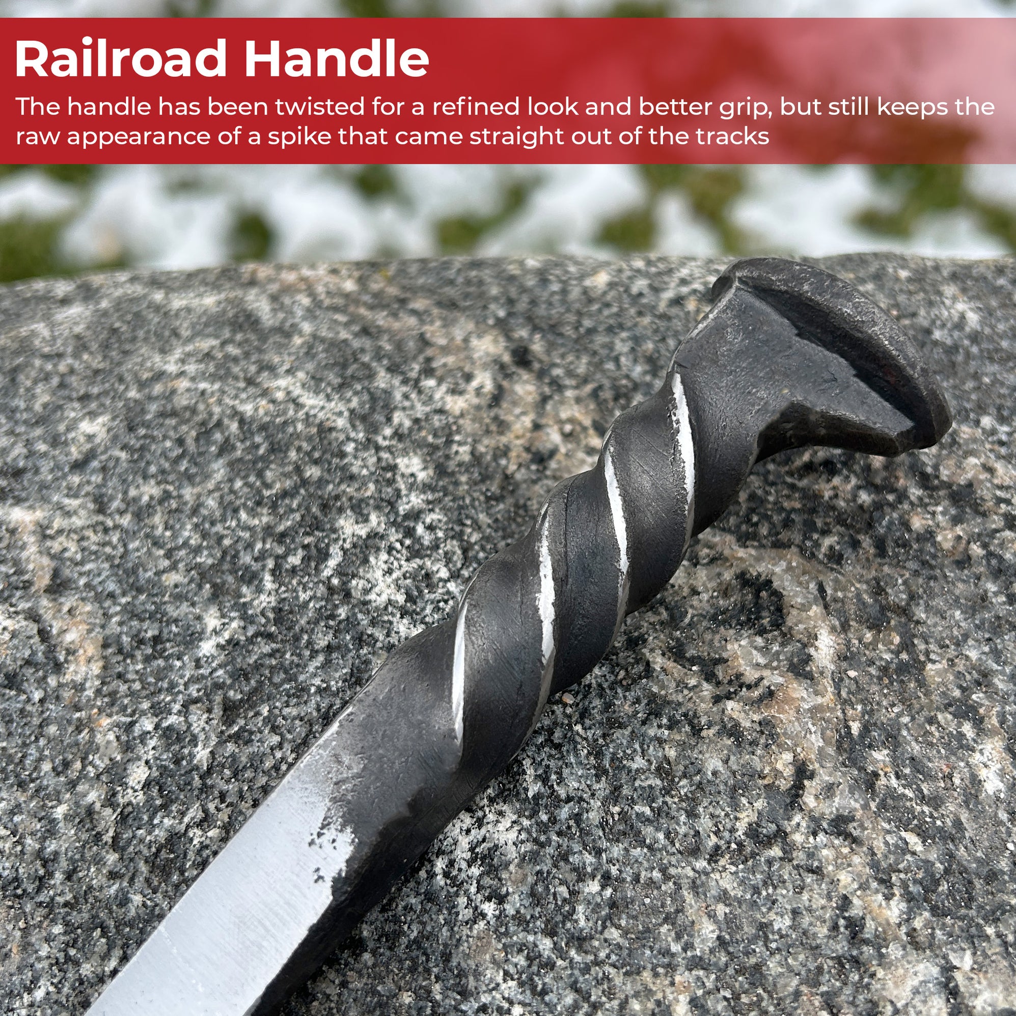 Railroad Ruffian Functional Trailing Point Railroad Spike Knife ...
