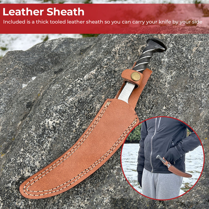 Railroad Ruffian Functional Trailing Point Railroad Spike Knife