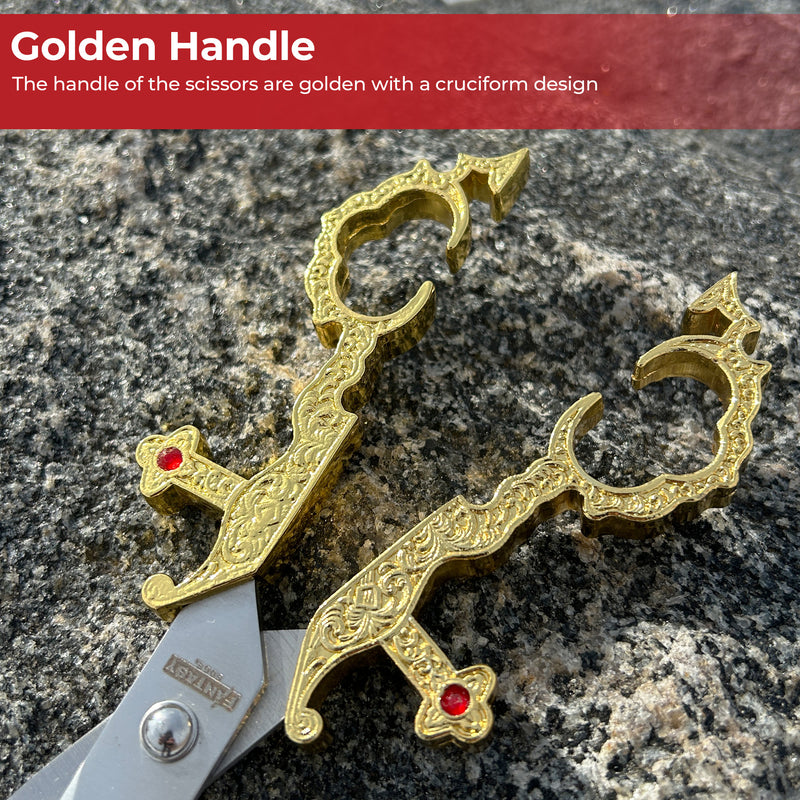 Renaissance Medieval Scissors Gold Dagger
