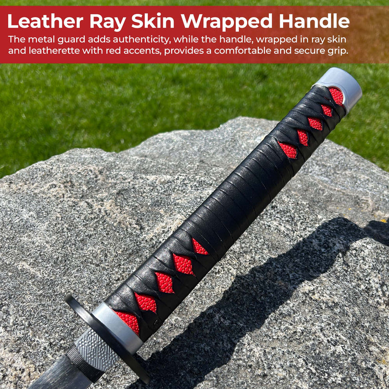 Tanjiro Kamado Demon Slayer Blackened Two-Tone Blade Nichirin Katana Sword