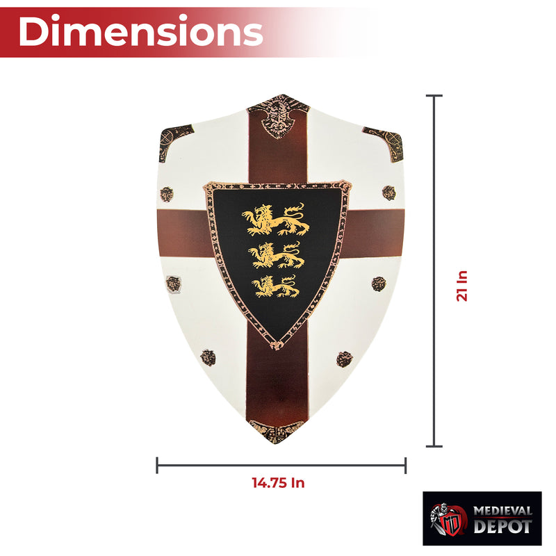 Richard the Lionheart Lion Passant Guardant Medieval Foam Shield