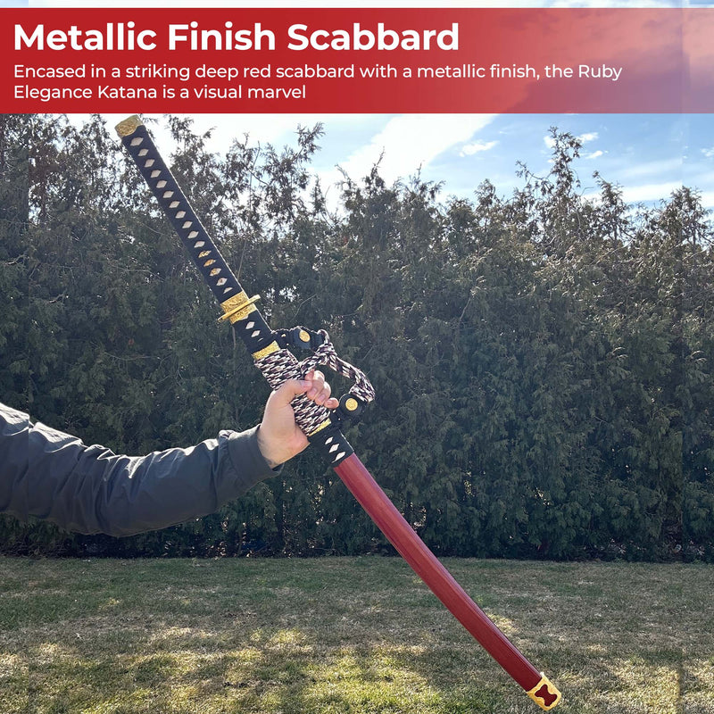 Ruby Elegance Handmade Katana