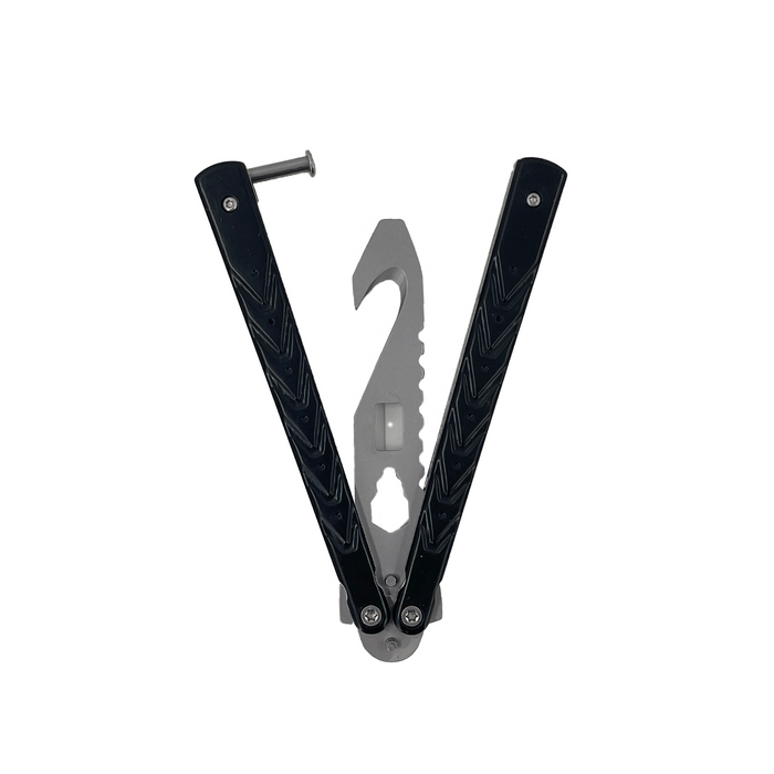 Raven Black Butterfly Style Multitool Blade trainer with Case