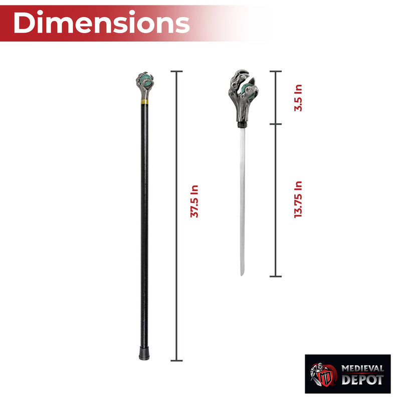 Restrained Corruption Dragon Demon Claw Sword Cane