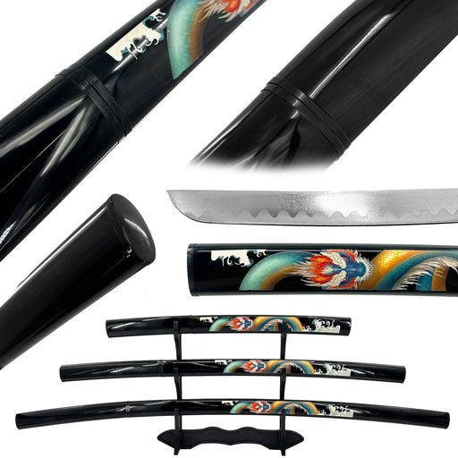 Rise of the Water Dragon 3-Sword Katana Set 
