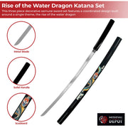Rise of the Water Dragon 3-Sword Katana Set 