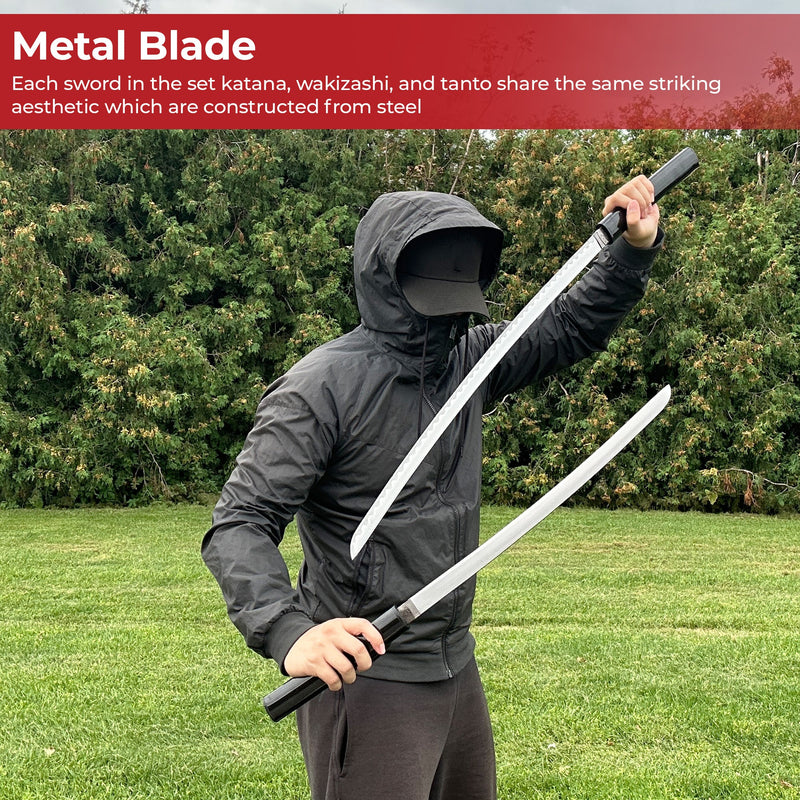 Rise of the Water Dragon 3-Sword Katana Set 