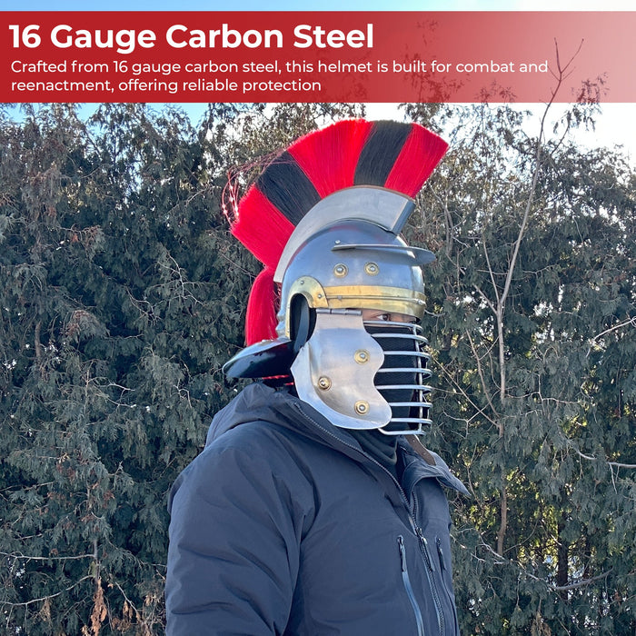 Roman Officer Centurion Helmet with Face Protection