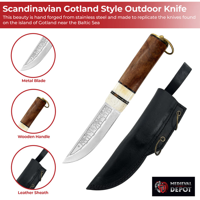 Scandinavian Gotland Style Viking Outdoor Knife