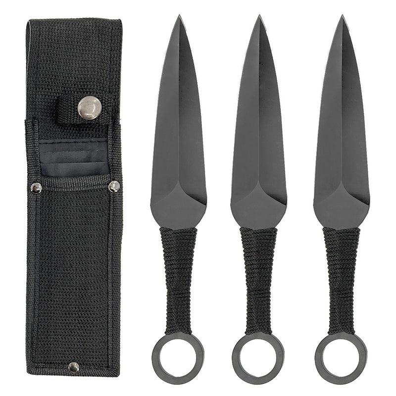 Serpent Strike Throwing Black Kunai Set