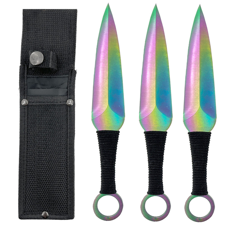 Serpent Strike Rainbow Kunai Throwing Knife Set