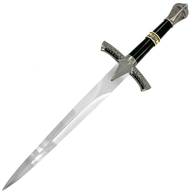 Shadow Embrace Winter Is Coming Engraved Black Dagger with Metal Fittings