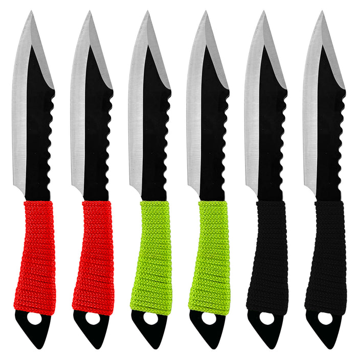 Shark Bite Drop Point Throwing Knife Set