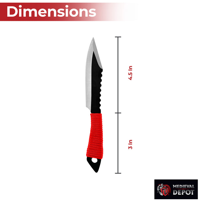 Shark Bite Drop Point Throwing Knife Set