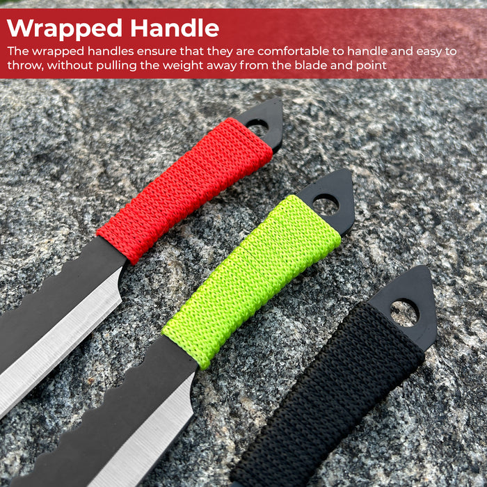Shark Bite Drop Point Throwing Knife Set
