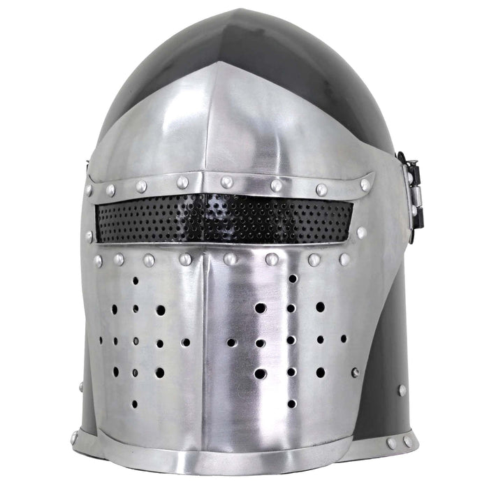 Siege Sentinel Dual Tone Visored Barbuta Helmet