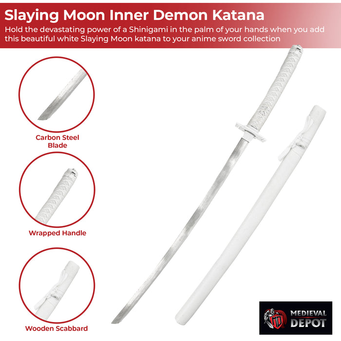 Slaying Moon Inner Demon Carbon Steel Decorative Katana