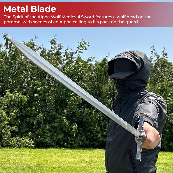 Spirit of the Alpha Wolf Medieval Sword