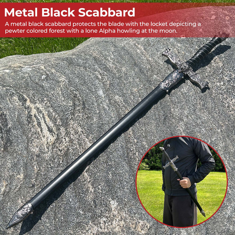 Spirit of the Alpha Wolf Medieval Sword