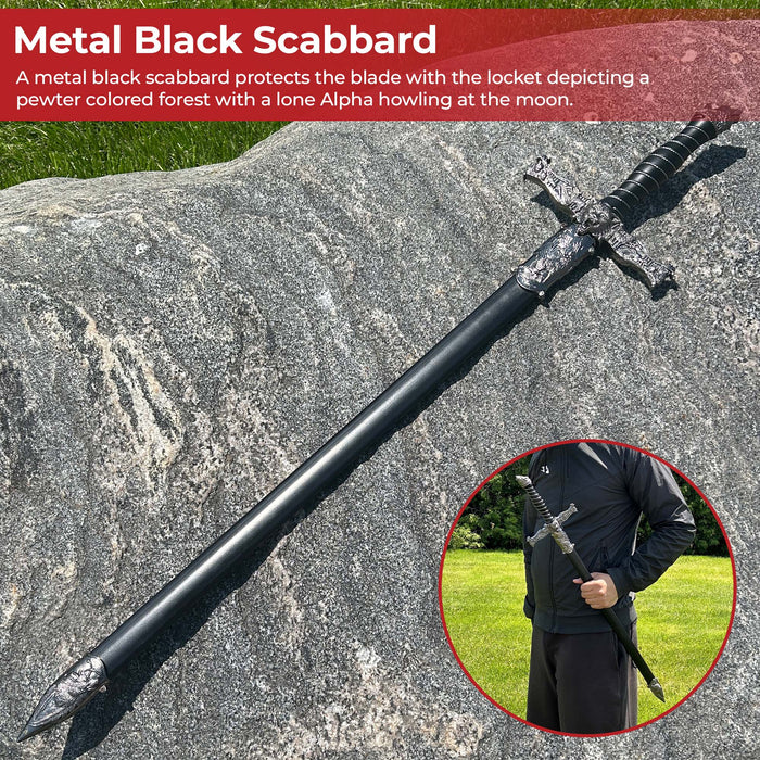 Spirit of the Alpha Wolf Medieval Sword