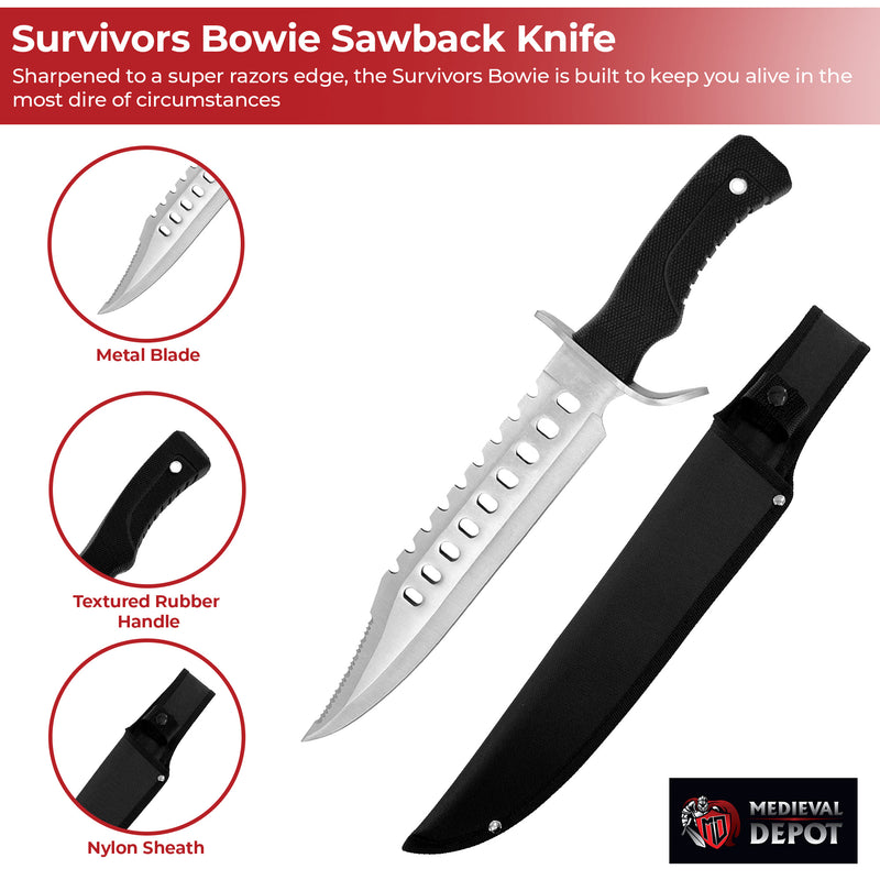 Survivors Bowie Sawback Knife 17