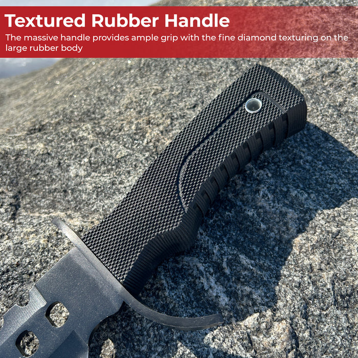 Survivors Bowie Sawback Knife 17 Inches Black