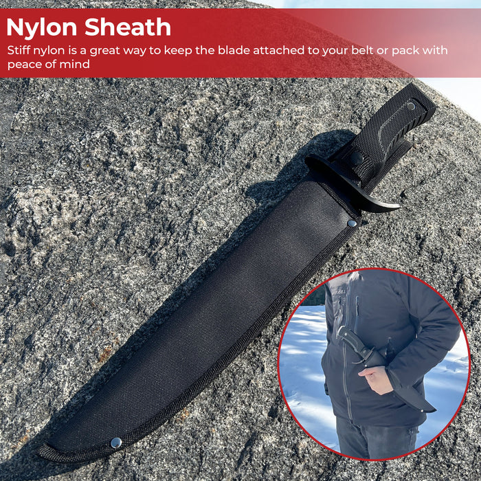 Survivors Bowie Sawback Knife 17 Inches Black