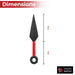 Shadow Strike 12-Piece Red Kunai Throwing Knife Set