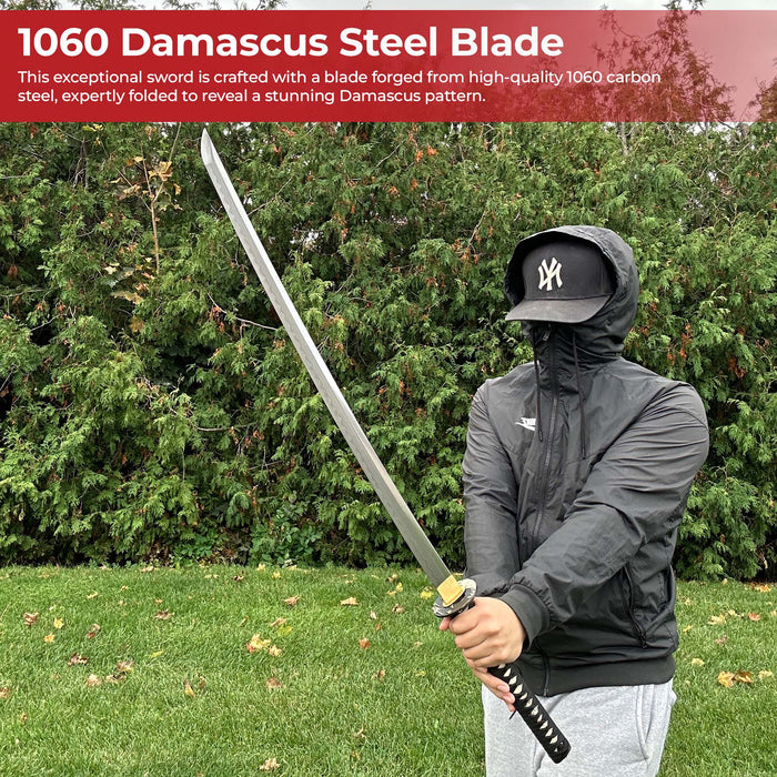 Shadow of the Sea Hawk 1060 Damascus Steel Handmade Katana