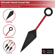 Shinobi Three Piece Metal Kunai Set