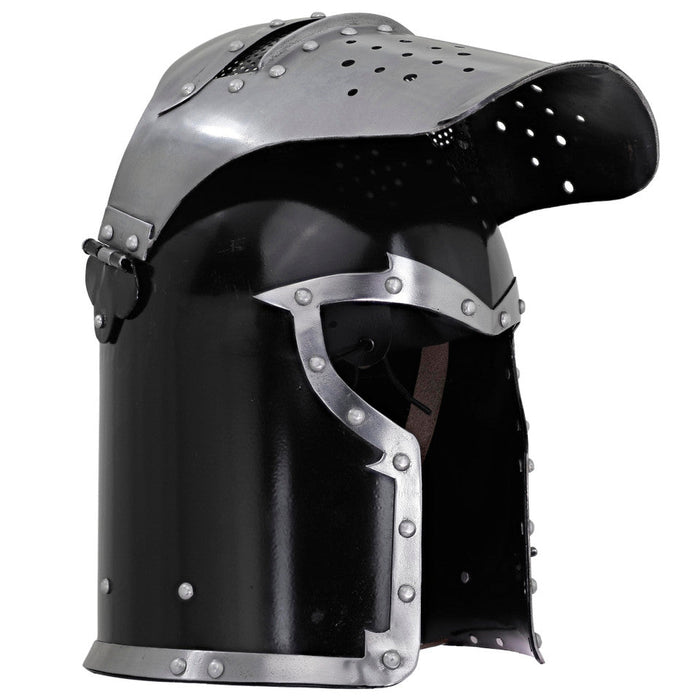 Siege Sentinel Dual Tone Visored Barbuta Helmet