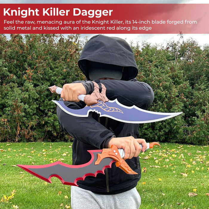 Solo Leveling Shadow Monarch's Dagger Set Knight Killer & Venom Fang Replica with Display Plaque