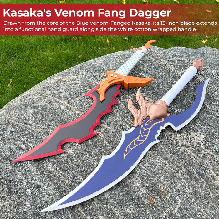 Solo Leveling Shadow Monarch's Dagger Set Knight Killer & Venom Fang Replica with Display Plaque
