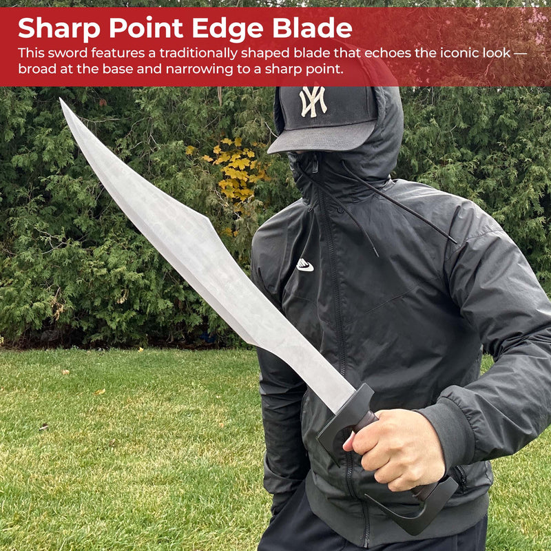 Spartan Legendary Sword with Leather Sheath and Metal Guard