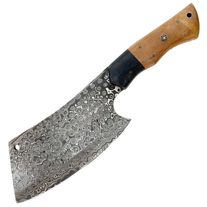 Supper Time Fireball Damascus Cleaver