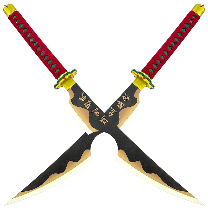 Tengen Uzui Demon Slayer Sound Hashira Duel Wield Sword Set