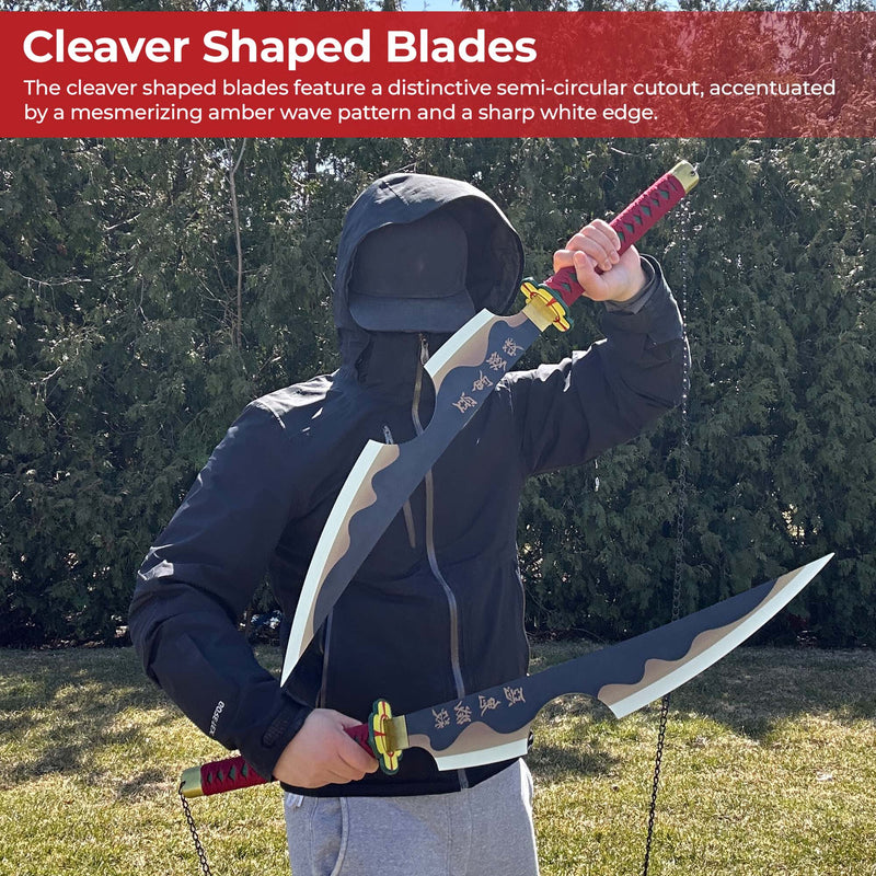 Tengen Uzui Demon Slayer Sound Hashira Duel Wield Sword Set