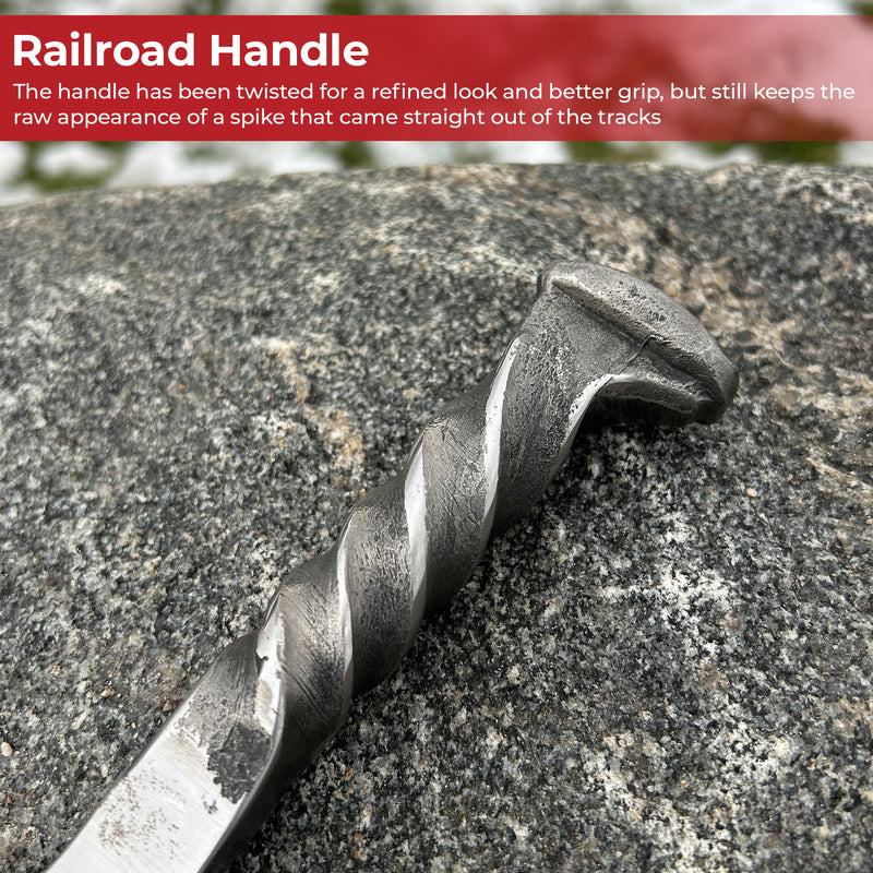 The Butcher Locomotive Railroad Spike Cleaver Knife