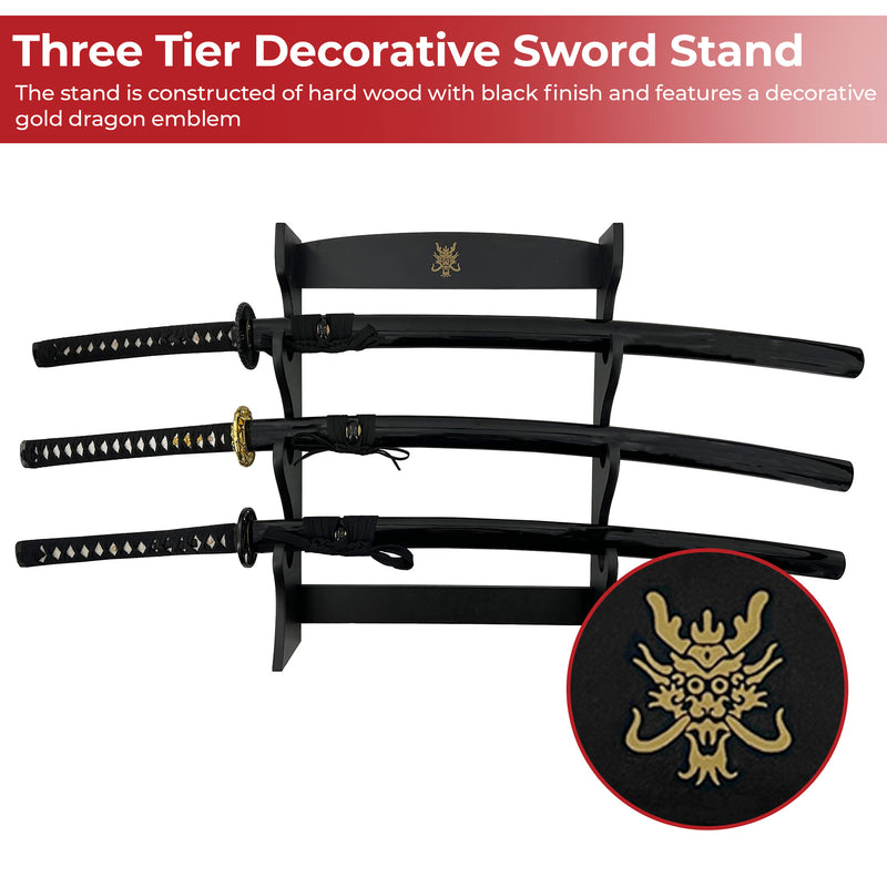Three Tier Sword Display Stand Dual Purpose