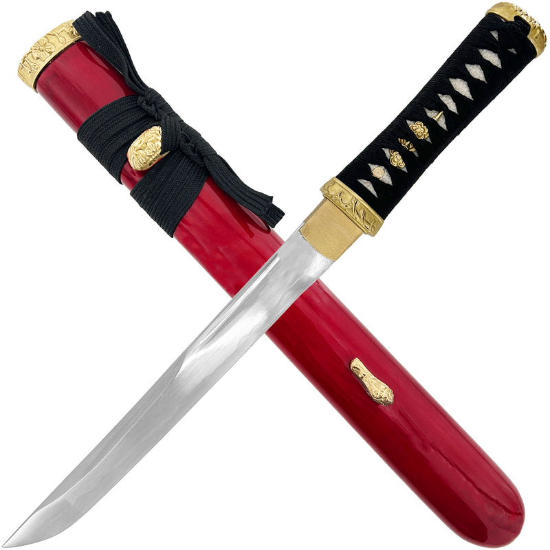 Timeless Elegance Traditional Japanese Tanto in Red