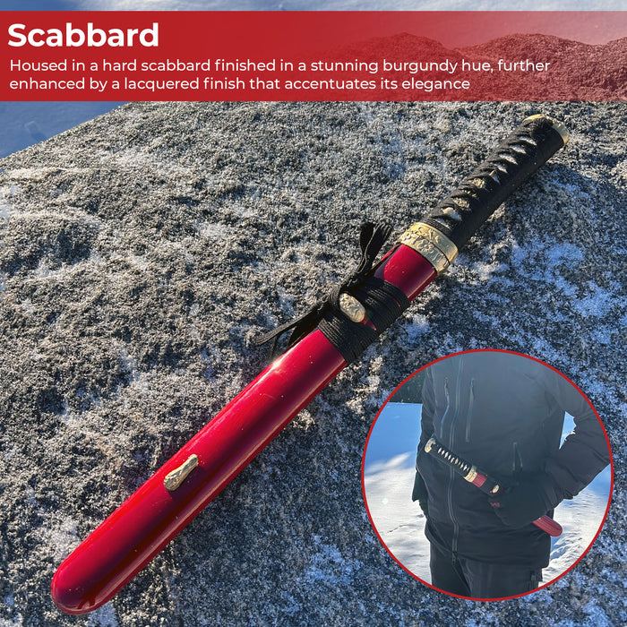 Timeless Elegance Traditional Japanese Tanto in Red